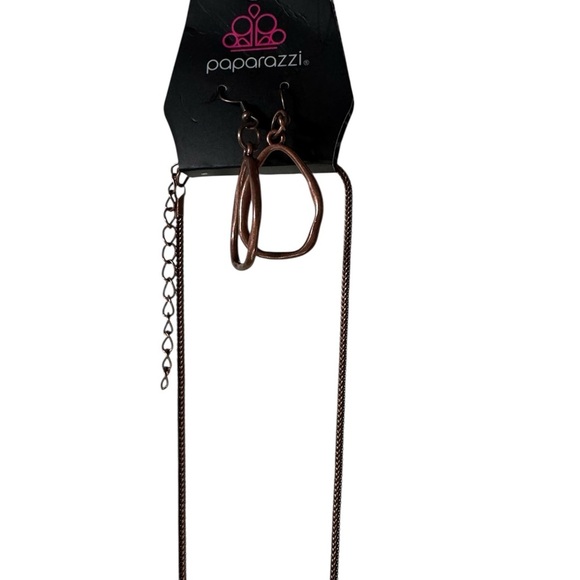 Paparazzi Copper Revamped Relic Necklace and Earrings - Picture 3 of 5